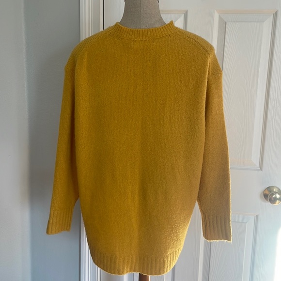 Philosophy sweater pull over crew neck long sleeve high low yellow womens size L - Picture 3 of 6